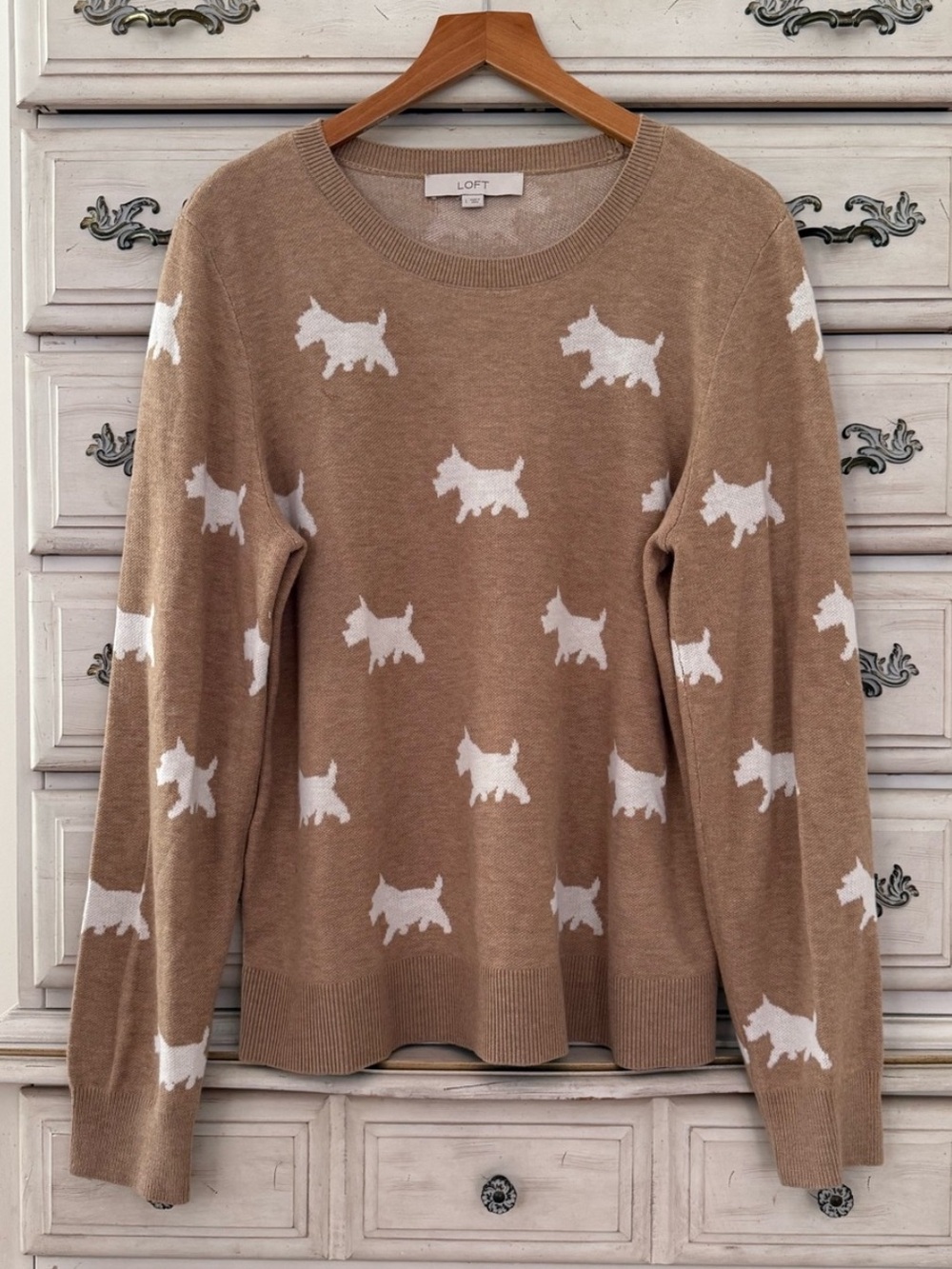 LOFT Doggie Crewneck Sweater